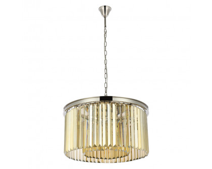 Elegant Urban Classic Pendant - Polished Nickel/Gold, L 26" (1238D26PN-GT-RC)