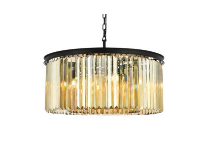 Elegant Urban Classic Pendant - Matte Black/Gold, L 31.5" (1238D31MB-GT-RC)