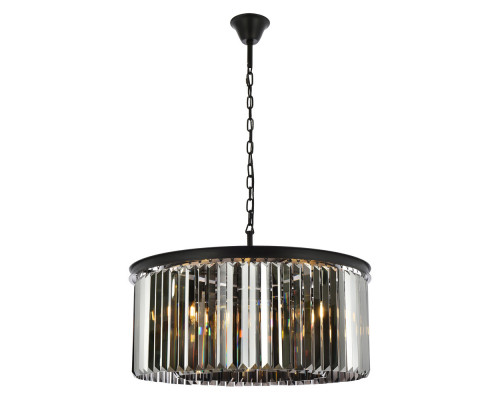 Elegant Urban Classic Pendant - Matte Black/Silver, L 31.5" (1238D31MB-SS-RC)