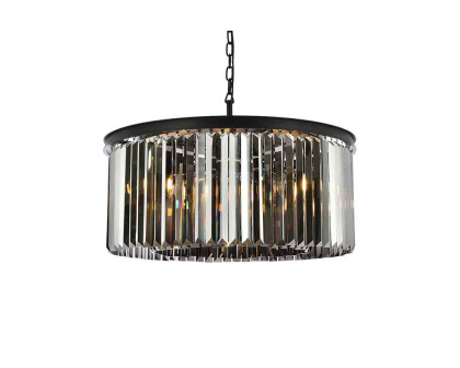 Elegant Urban Classic Pendant - Matte Black/Silver, L 31.5" (1238D31MB-SS-RC)