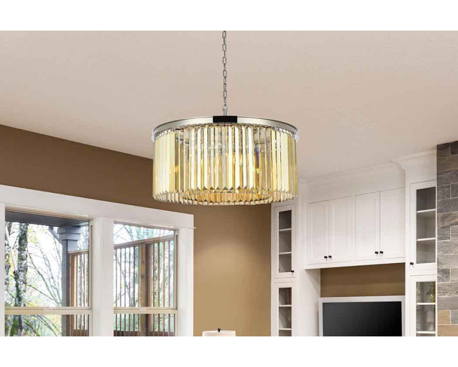 Elegant Urban Classic Pendant - Polished Nickel/Gold, L 31.5" (1238D31PN-GT-RC)