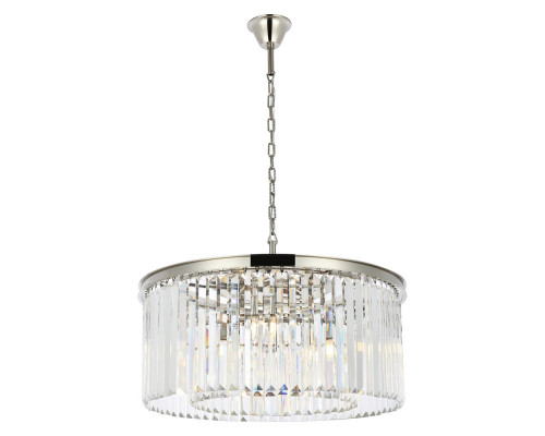 Elegant Urban Classic Pendant - Polished Nickel, L 31.5" (1238D31PN-RC)