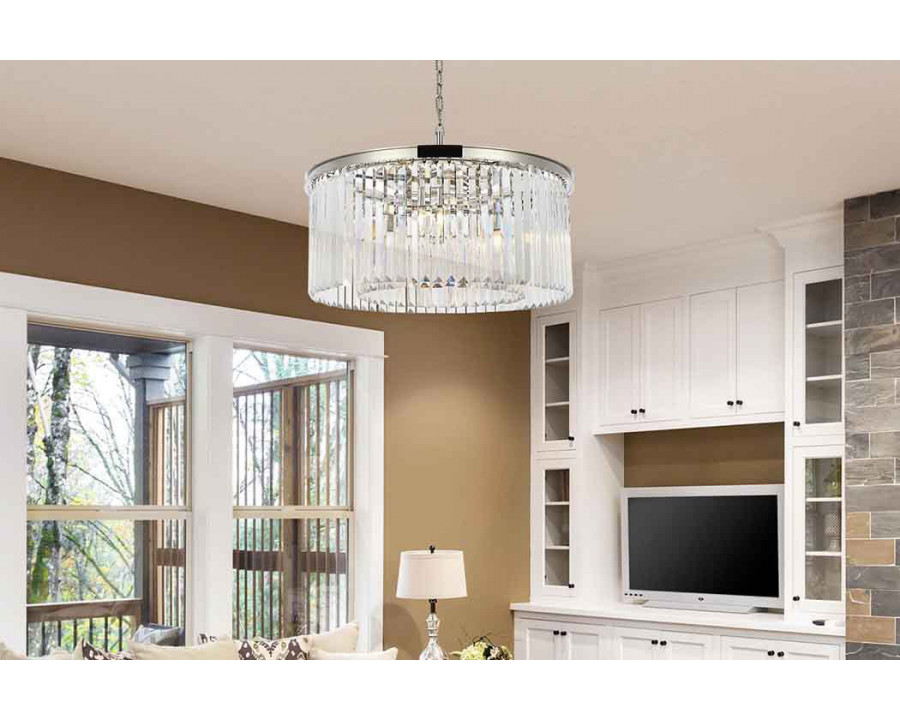 Elegant Urban Classic Pendant - Polished Nickel, L 31.5" (1238D31PN-RC)