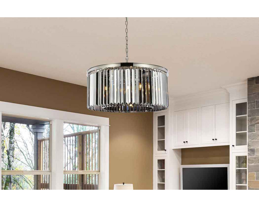 Elegant Urban Classic Pendant - Polished Nickel/Silver, L 31.5" (1238D31PN-SS-RC)