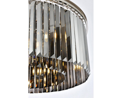 Elegant Urban Classic Pendant - Polished Nickel/Silver, L 31.5" (1238D31PN-SS-RC)