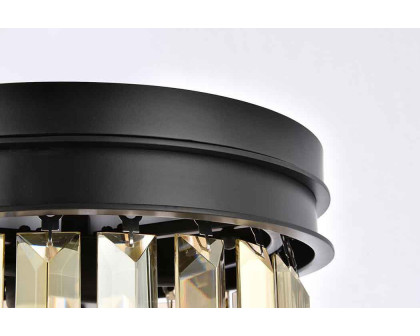 Elegant Urban Classic Flush Mount - Matte Black/Gold, L 12" (1238F12MB-GT-RC)