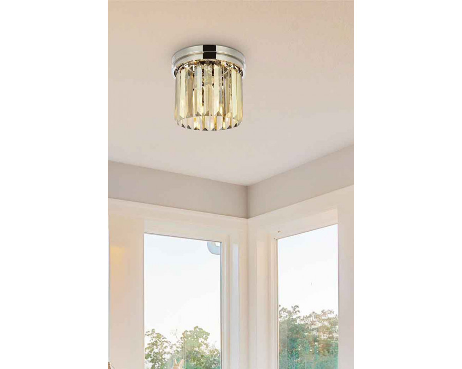 Elegant Urban Classic Flush Mount - Polished Nickel/Gold, L 12" (1238F12PN-GT-RC)