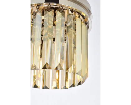 Elegant Urban Classic Flush Mount - Polished Nickel/Gold, L 12" (1238F12PN-GT-RC)