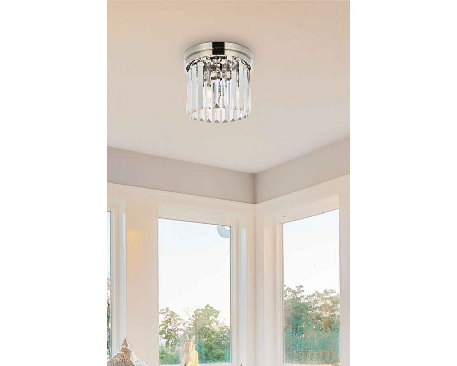 Elegant Urban Classic Flush Mount - Polished Nickel, L 12" (1238F12PN-RC)