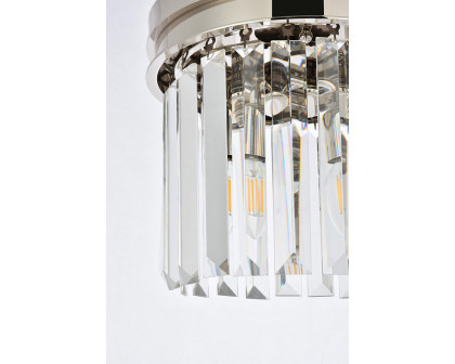 Elegant Urban Classic Flush Mount - Polished Nickel, L 12" (1238F12PN-RC)