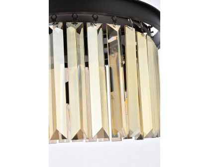 Elegant Urban Classic Flush Mount - Matte Black/Gold, L 16" (1238F16MB-GT-RC)