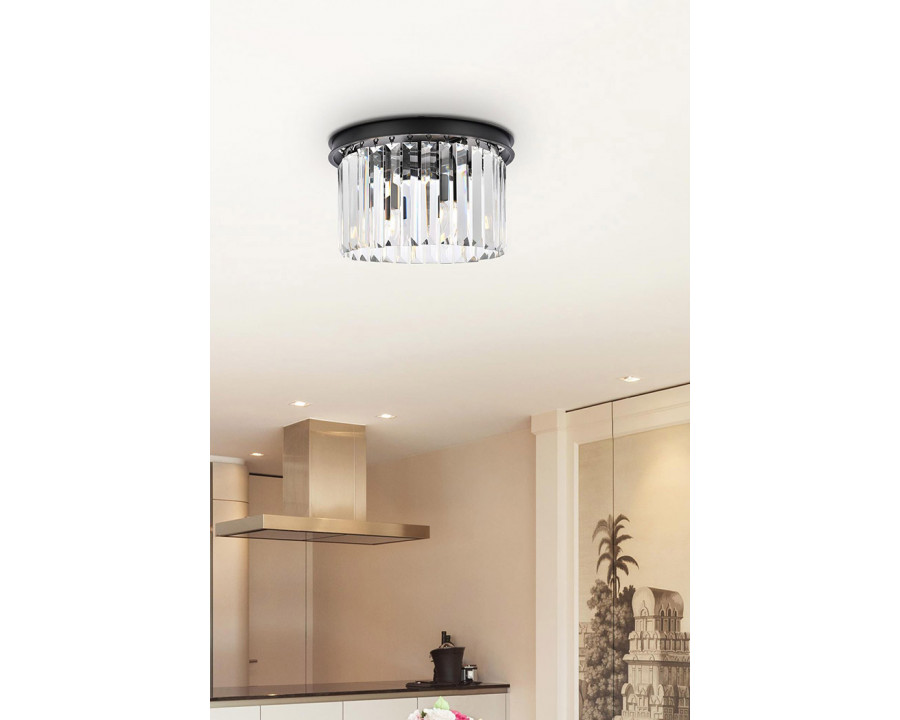 Elegant Urban Classic Flush Mount - Matte Black, L 16" (1238F16MB-RC)