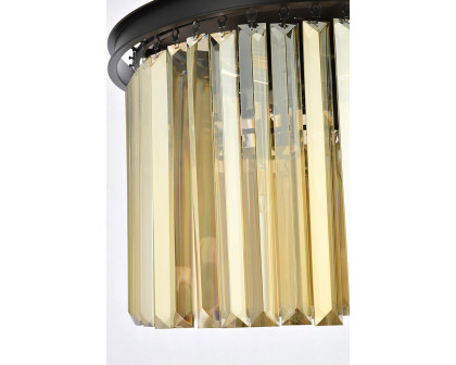 Elegant Urban Classic Flush Mount - Matte Black/Gold, L 20" (1238F20MB-GT-RC)