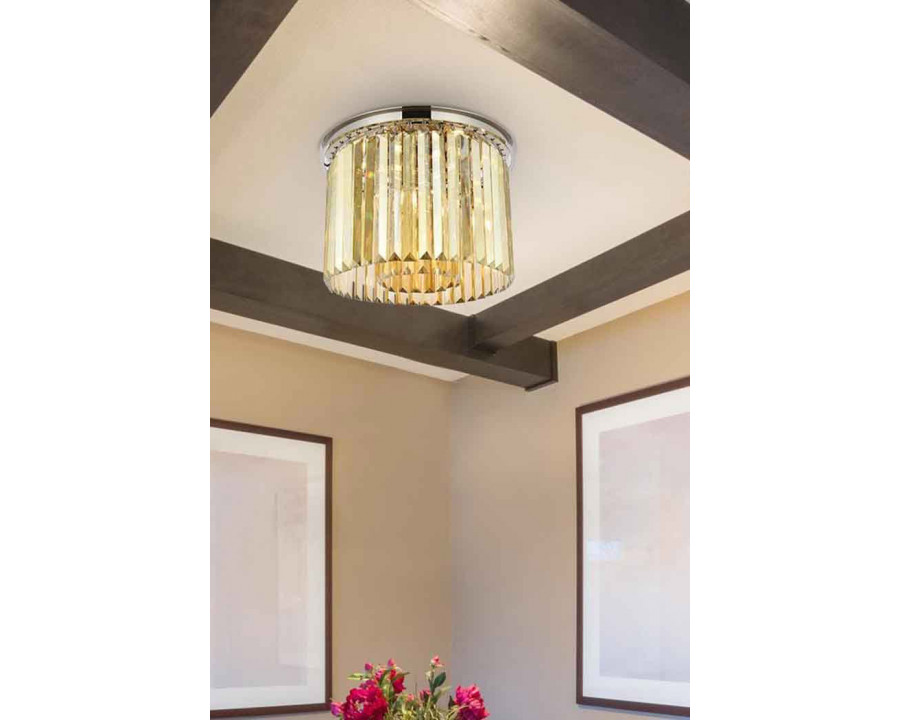 Elegant Urban Classic Flush Mount - Polished Nickel/Gold, L 20" (1238F20PN-GT-RC)