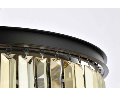 Elegant Urban Classic Flush Mount - Matte Black/Gold, L 26" (1238F26MB-GT-RC)