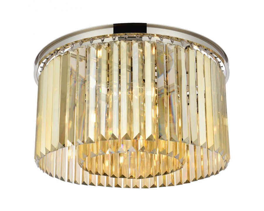 Elegant Urban Classic Flush Mount - Polished Nickel/Gold, L 26" (1238F26PN-GT-RC)