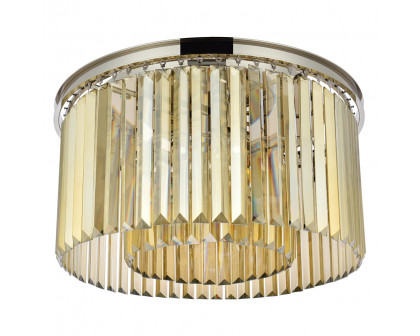 Elegant Urban Classic Flush Mount - Polished Nickel/Gold, L 26" (1238F26PN-GT-RC)