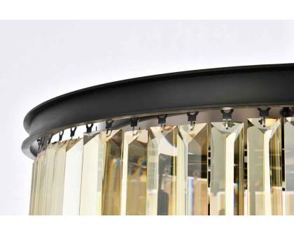 Elegant Urban Classic Flush Mount - Matte Black/Gold, L 31.5" (1238F31MB-GT-RC)