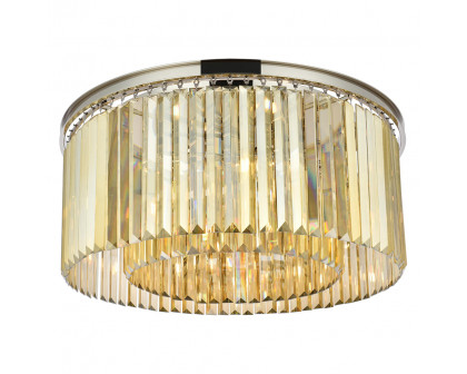 Elegant Urban Classic Flush Mount - Polished Nickel/Gold, L 31.5" (1238F31PN-GT-RC)