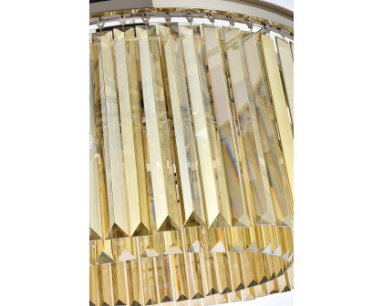 Elegant Urban Classic Flush Mount - Polished Nickel/Gold, L 31.5" (1238F31PN-GT-RC)