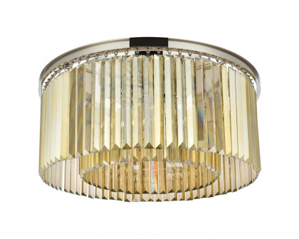 Elegant Urban Classic Flush Mount - Polished Nickel/Gold, L 31.5" (1238F31PN-GT-RC)