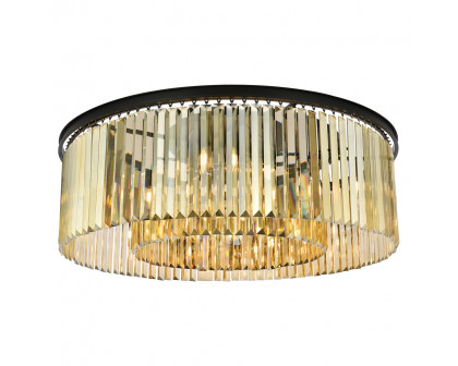 Elegant Urban Classic Flush Mount - Matte Black/Gold, L 43.5" (1238F43MB-GT-RC)