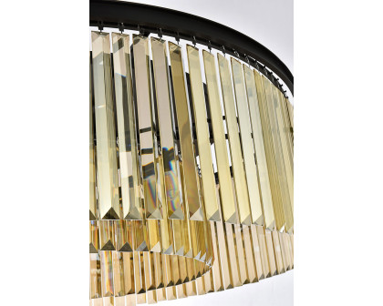 Elegant Urban Classic Flush Mount - Matte Black/Gold, L 43.5" (1238F43MB-GT-RC)