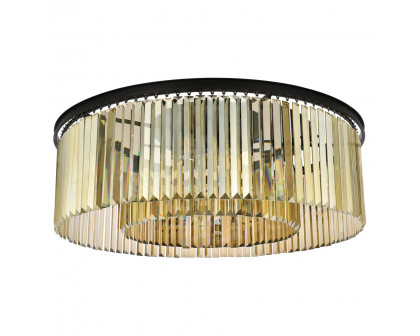 Elegant Urban Classic Flush Mount - Matte Black/Gold, L 43.5" (1238F43MB-GT-RC)