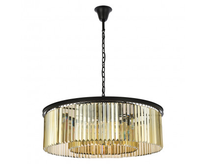 Elegant Urban Classic Pendant - Matte Black/Gold, L 43" (1238G43MB-GT-RC)