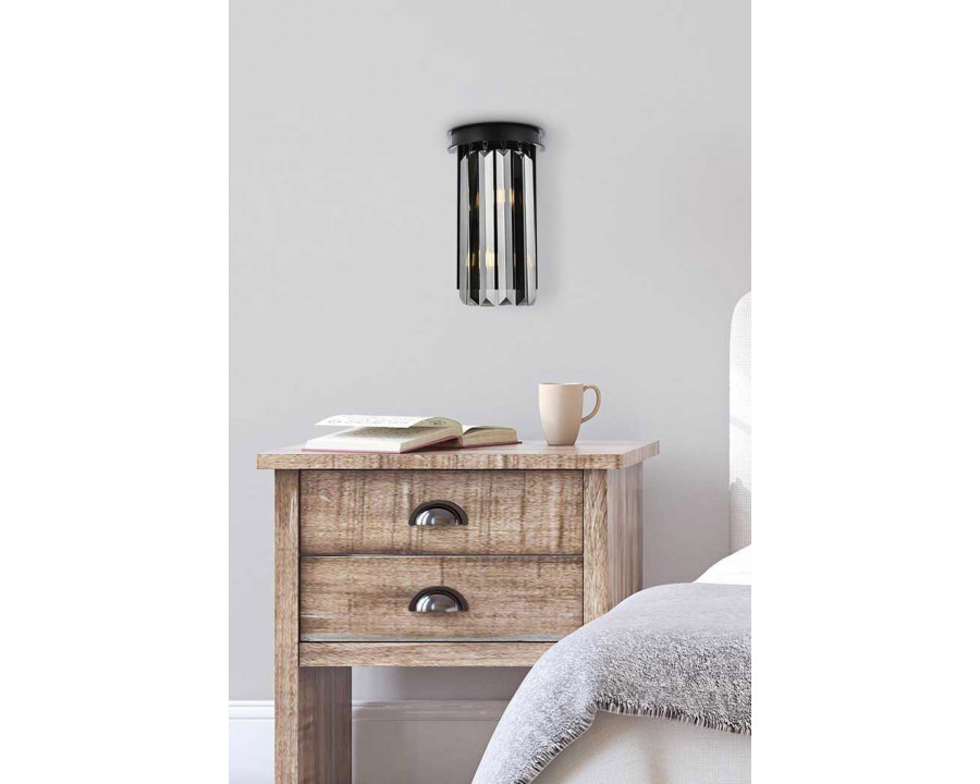 Elegant Urban Classic Wall Sconce - Matte Black/Silver Shade (1238W8MB-SS-RC)