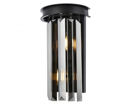 Elegant Urban Classic Wall Sconce - Matte Black/Silver Shade (1238W8MB-SS-RC)