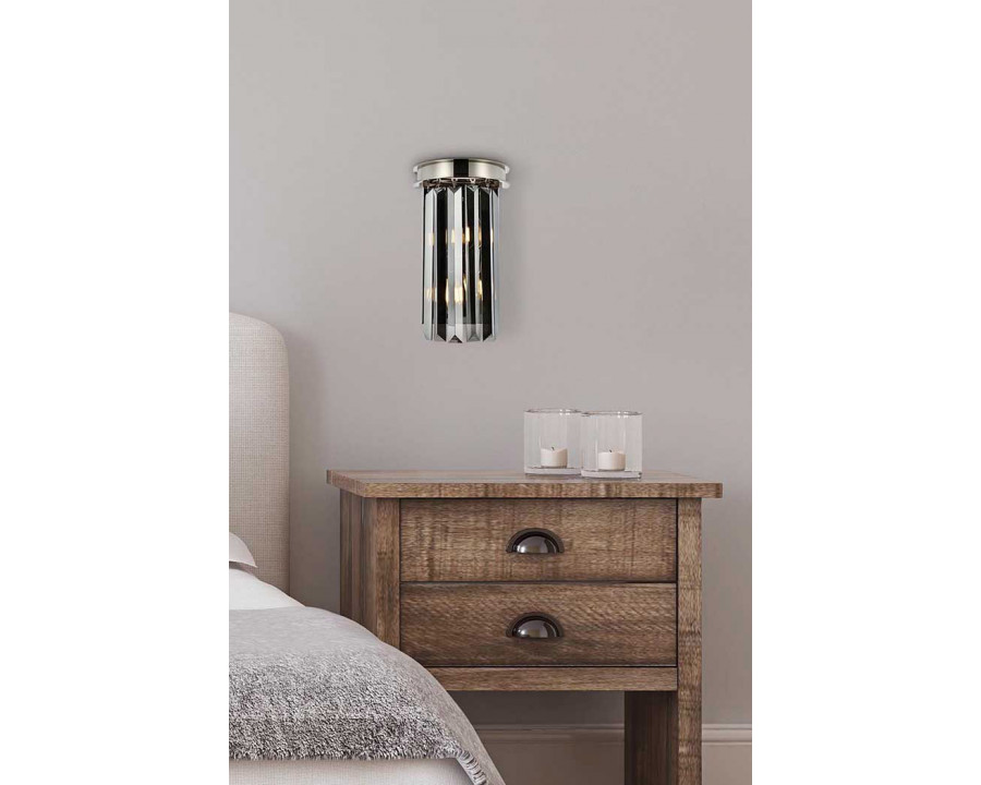 Elegant Urban Classic Wall Sconce - Polished Nickel/Silver Shade (1238W8PN-SS-RC)