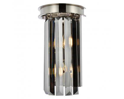 Elegant Urban Classic Wall Sconce - Polished Nickel/Silver Shade (1238W8PN-SS-RC)