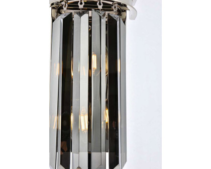 Elegant Urban Classic Wall Sconce - Polished Nickel/Silver Shade (1238W8PN-SS-RC)