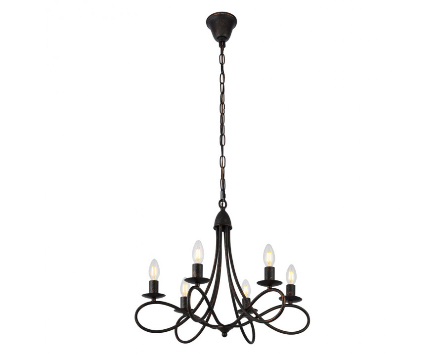 Elegant Urban Classic Lyndon Collection Pendant Lamp - Dark Bronze, L 24" (1452D22DB)