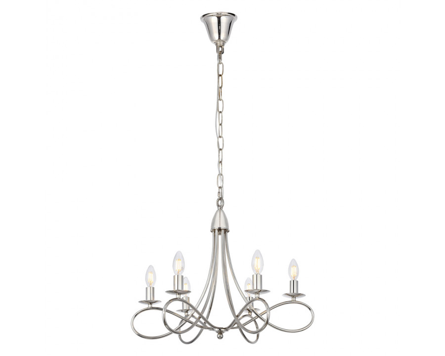 Elegant Urban Classic Lyndon Collection Pendant Lamp - Polished Nickel, L 24" (1452D22PN)