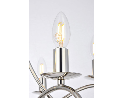 Elegant Urban Classic Lyndon Collection Pendant Lamp - Polished Nickel, L 24" (1452D22PN)