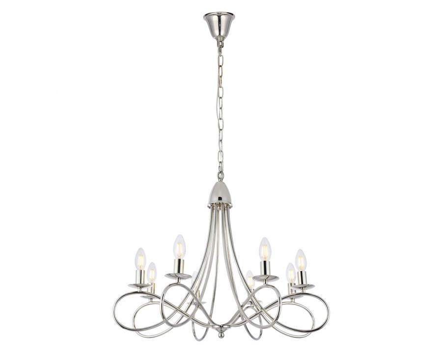 Elegant Urban Classic Lyndon Collection Pendant Lamp - Polished Nickel, L 28" (1452D28PN)