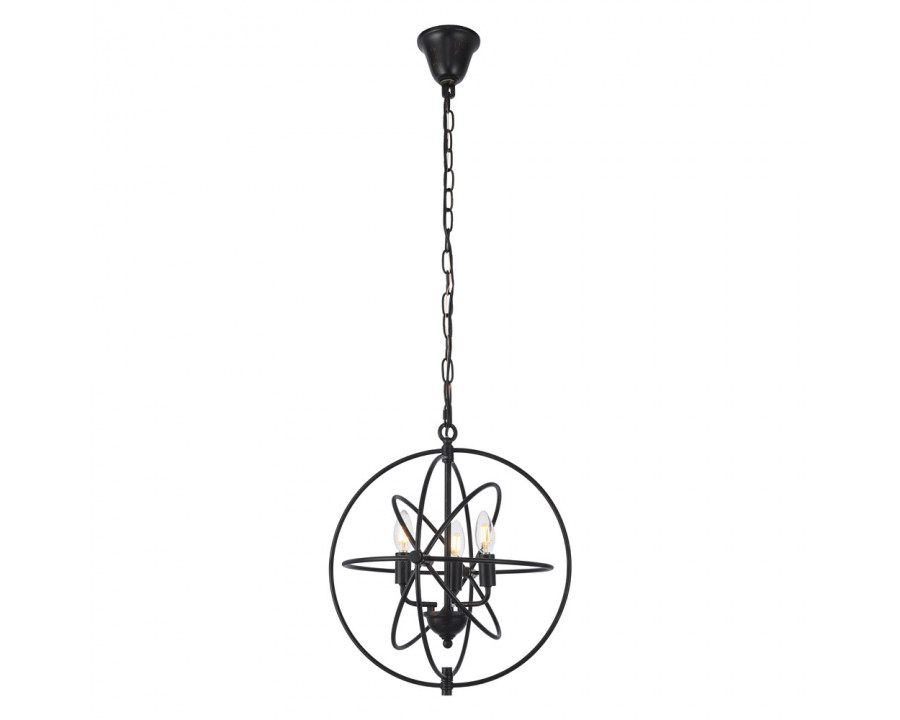 Elegant Urban Classic Vienna Collection Pendant Lamp - Dark Bronze, L 17" (1453D17DB)