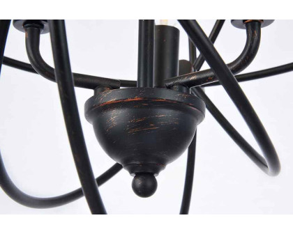 Elegant Urban Classic Vienna Collection Pendant Lamp - Dark Bronze, L 17" (1453D17DB)