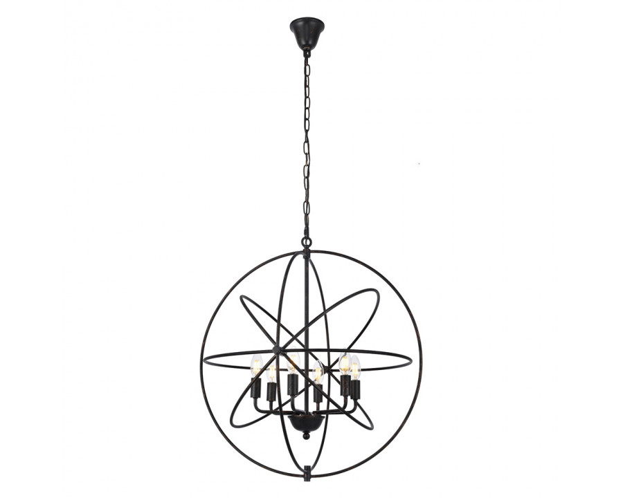 Elegant Urban Classic Vienna Collection Pendant Lamp - Dark Bronze, L 25" (1453D25DB)