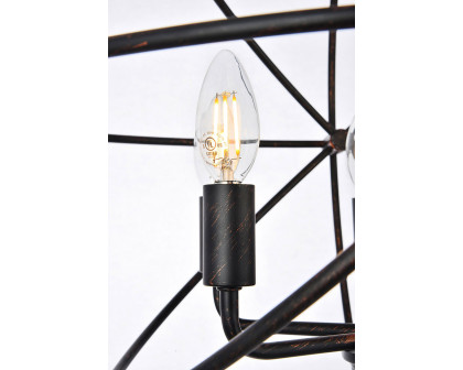 Elegant Urban Classic Vienna Collection Pendant Lamp - Dark Bronze, L 25" (1453D25DB)