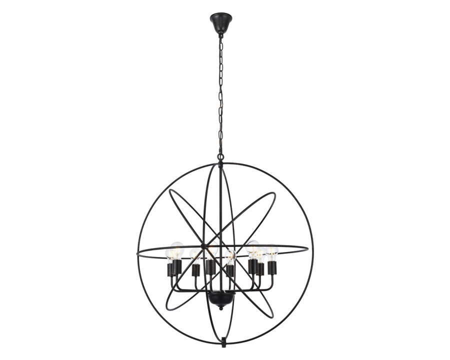 Elegant Urban Classic Vienna Collection Pendant Lamp - Dark Bronze, L 32" (1453D32DB)