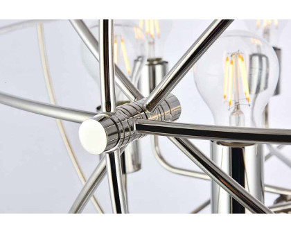 Elegant Urban Classic Vienna Collection Pendant Lamp - Polished Nickel, L 32" (1453D32PN)