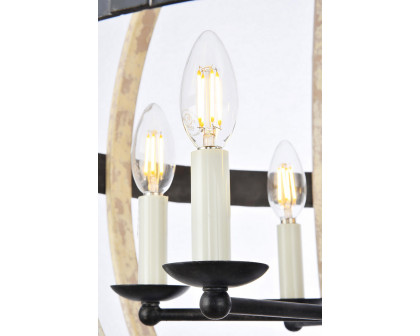 Elegant Urban Classic Orbus Collection Pendant Lamp - Ivory Wash/Steel Gray, L 24" (1503D24IW)