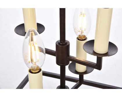 Elegant Urban Classic Denmark Collection 4-Light Pendant Lamp - Vintage Bronze/Gold, L 12" (1512D12VB)