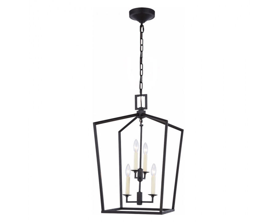 Elegant Urban Classic Denmark Collection 4-Light Pendant Lamp - Vintage Bronze/Gold, L 17" (1512D17VB)