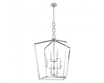 Elegant Urban Classic Denmark Collection 4-Light Pendant Lamp - Polished Nickel, L 24" (1512D24PN)