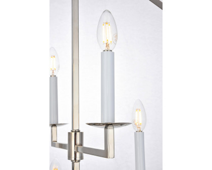 Elegant Urban Classic Denmark Collection 4-Light Pendant Lamp - Polished Nickel, L 24" (1512D24PN)