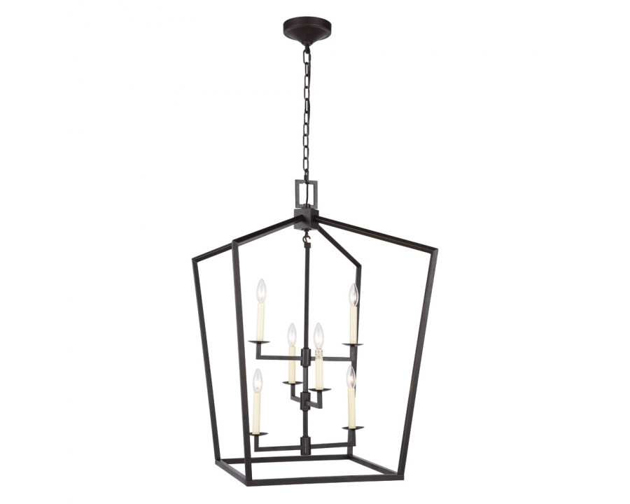 Elegant Urban Classic Denmark Collection 4-Light Pendant Lamp - Vintage Bronze/Gold, L 24" (1512D24VB)